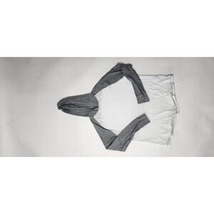 Express Casual Gray and White Hoodie